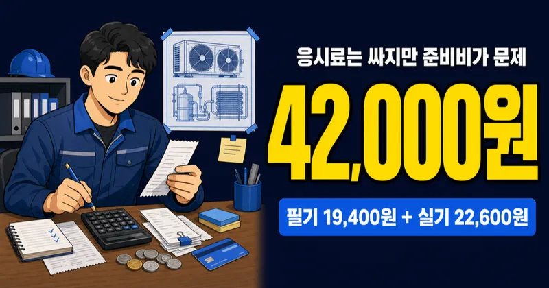 공조냉동기계기사 비용 42,000원, 학원까지 하면 얼마일까?