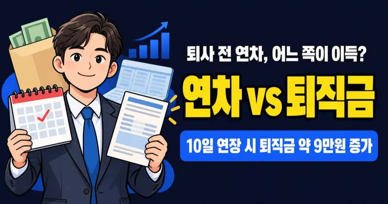 퇴사 전에 연차 쓰면 퇴직금 줄어드나요? 오히려 늘어납니다