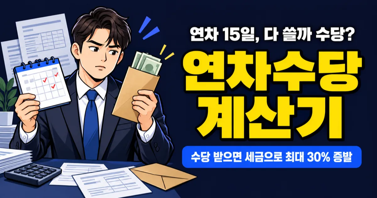연차 15일, 다 쓸까 수당 받을까? 손해 안 보는 선택법