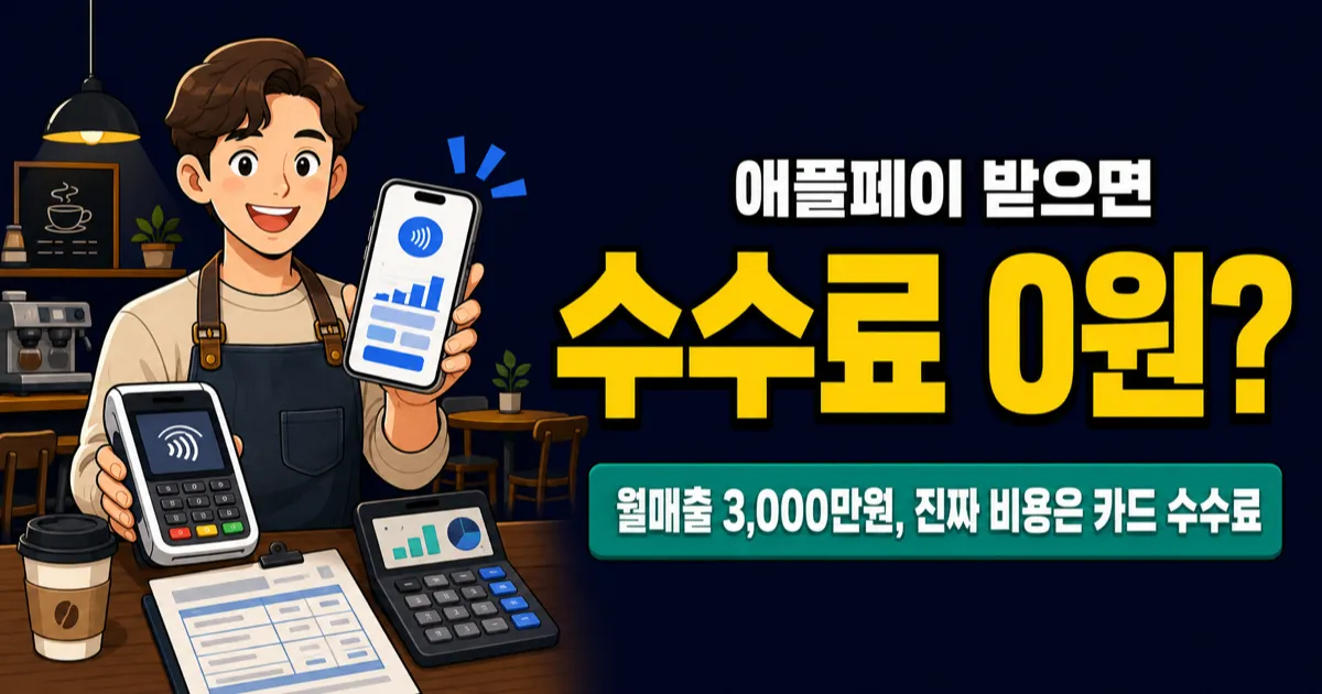 애플페이 가맹점 수수료 0원? 월매출 3,000만원이면 진짜 비용은