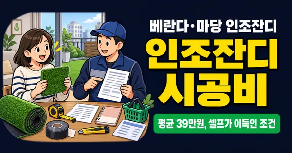 인조잔디 시공비 39만 원, 셀프로 깔면 진짜 절약될까?