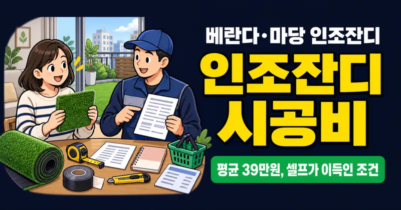 인조잔디 시공비 39만 원, 셀프로 깔면 진짜 절약될까?