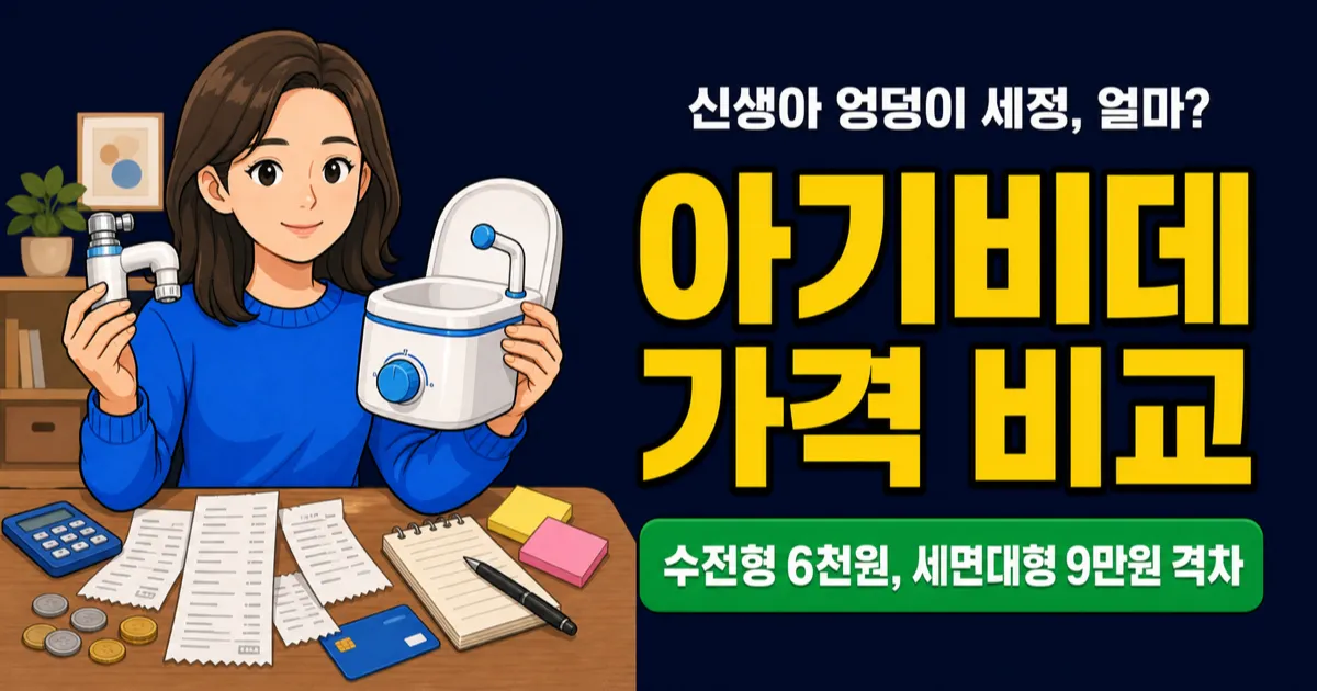 아기비데 3만원이면 충분할까? 세면대형·수전형 9만원 차이