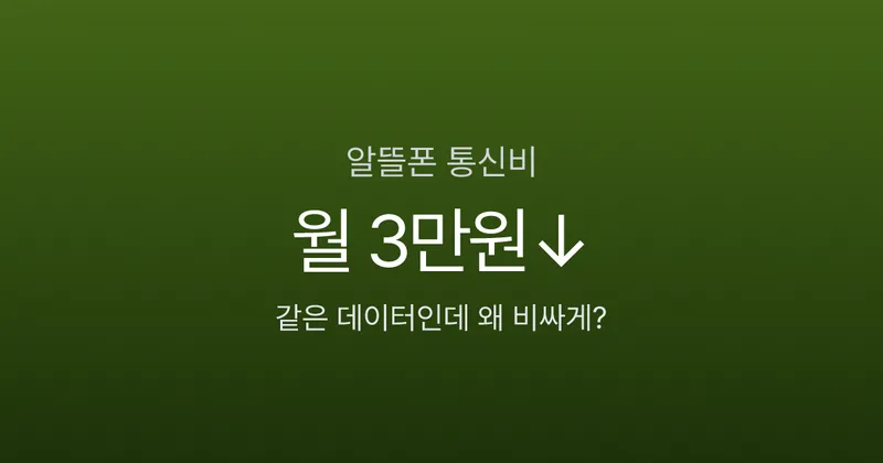 알뜰폰 요금제 비교, 월 5만원 쓰던 통신비가 1만원대로? 전환 전 꼭 확인하세요