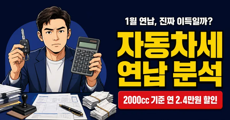 자동차세 연납, 진짜 이득일까? 5% 할인의 진실
