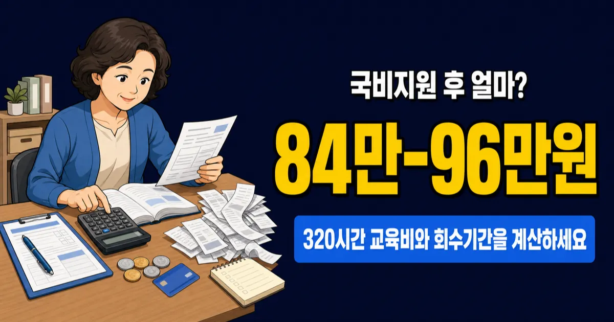 요양보호사 자격증 84만원, 국비지원 받으면 얼마 남을까?