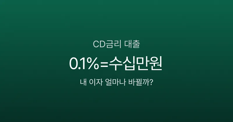 CD금리 뜻, 0.1% 차이가 대출이자 수십만원 바꾼다고요?