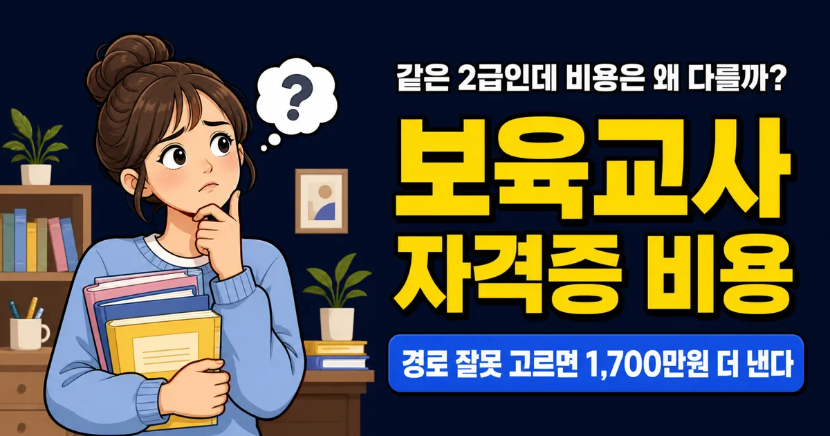 보육교사 자격증 취득 비용 경로별 비교