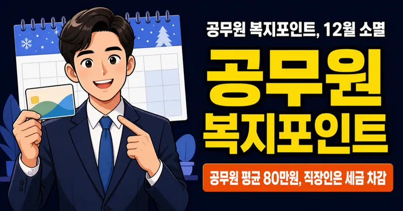 공무원 복지포인트 평균 80만원, 비과세인데 직장인은 왜 세금 떼나?