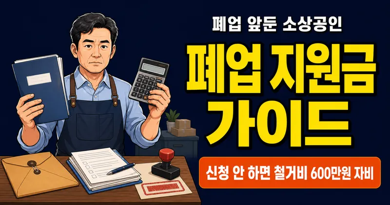 폐업 지원금, 최대 600만원 받을 수 있다고요? 소상공인 대부분이 모르는 희망리턴패키지