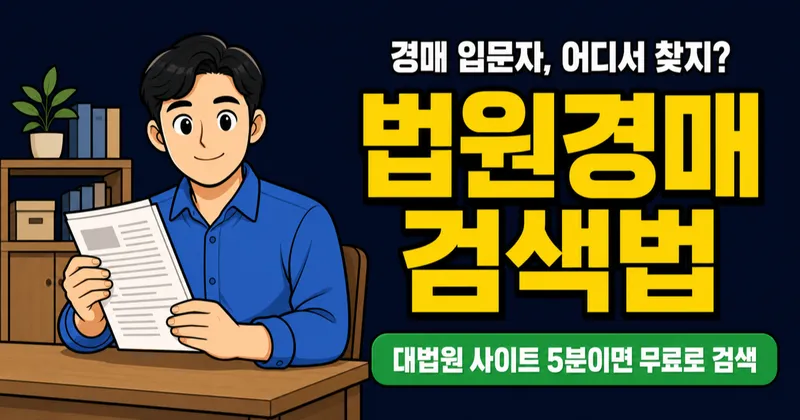법원경매 물건 검색, 대법원 사이트에서 5분이면 찾습니다