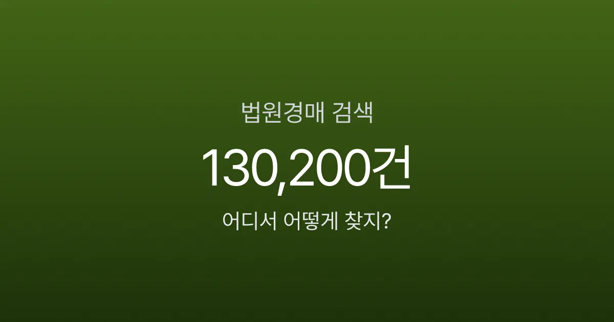 법원경매 물건 검색, 대법원 사이트에서 5분이면 찾습니다