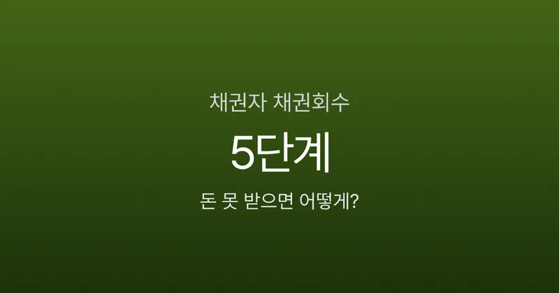 채권자인데 1,000만원 못 받고 있다면? 내용증명부터 강제집행까지 5단계 채권회수법