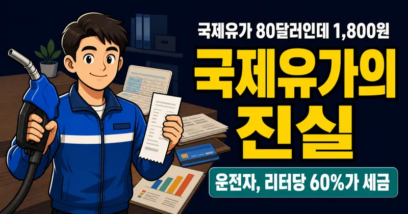 국제유가 80달러인데 기름값 1,800원, 절반은 세금이라고요?