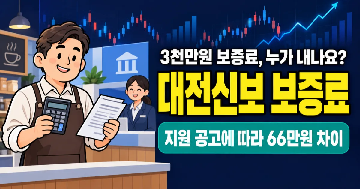 대전신용보증재단 보증료, 3천만원이면 66만원 아끼나?