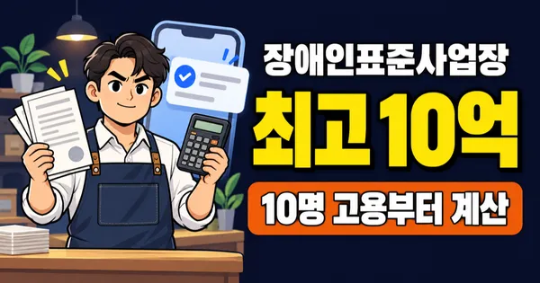 장애인표준사업장, 최고 10억 지원받으려면 10명 고용?