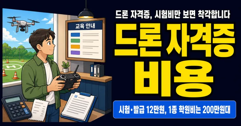 드론 자격증 비용 12만원이면 끝? 1종 학원비는 200만원입니다