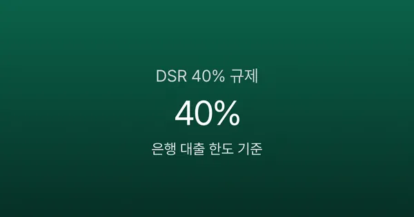 DSR 40%, 스트레스 DSR 3단계로 대출 한도 1억 줄었다 — 2026 은행 기준