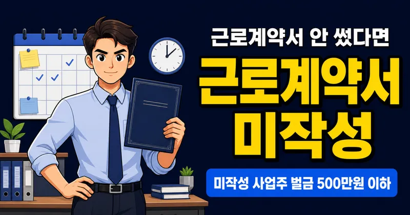 근로계약서 안 쓰면 불이익 있나요? 미작성 시 벌금과 대처법