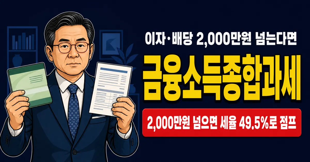 금융소득종합과세, 이자·배당 2000만원 넘으면 세금이 최대 49.5%라고요?