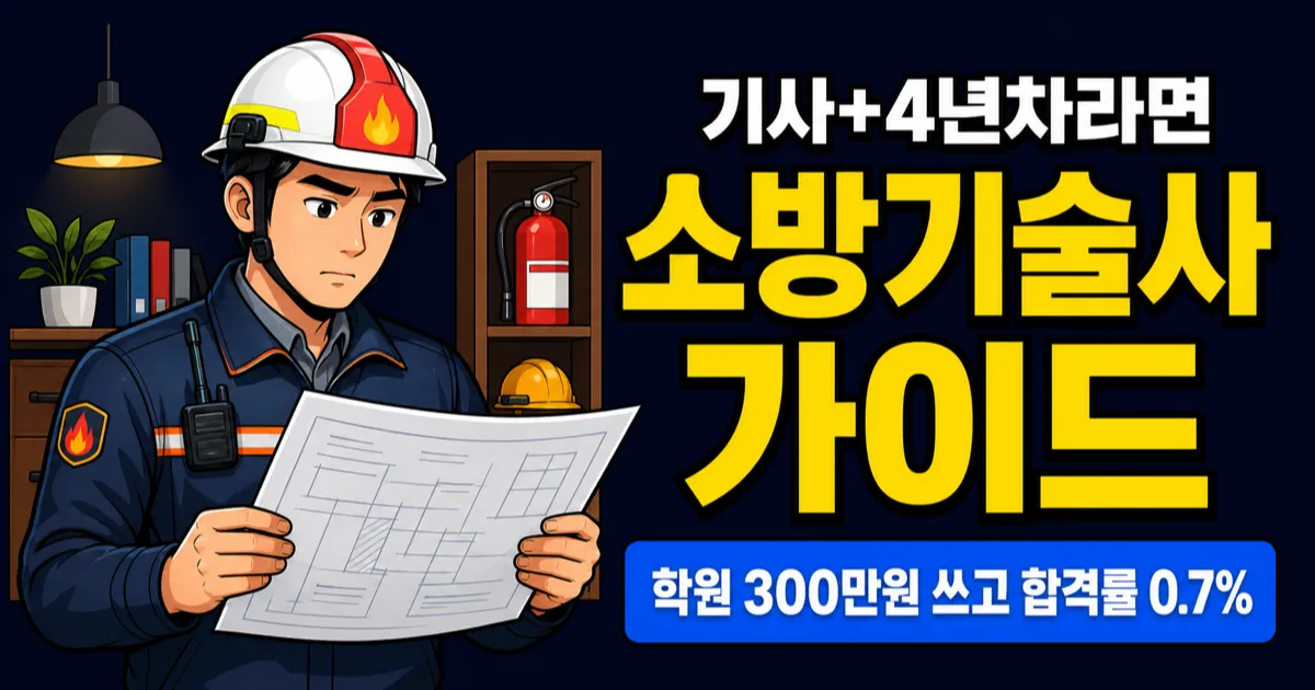 소방기술사 합격률 0.7%, 학원비 300만원에 연봉 8천만원이면 본전?