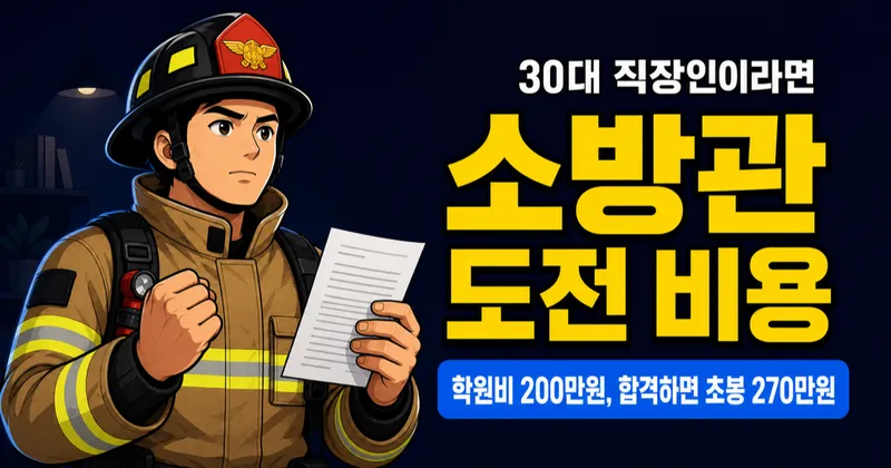 소방관 학원비 200만원에 합격하면 초봉 270만원? 2026년 2,891명 채용