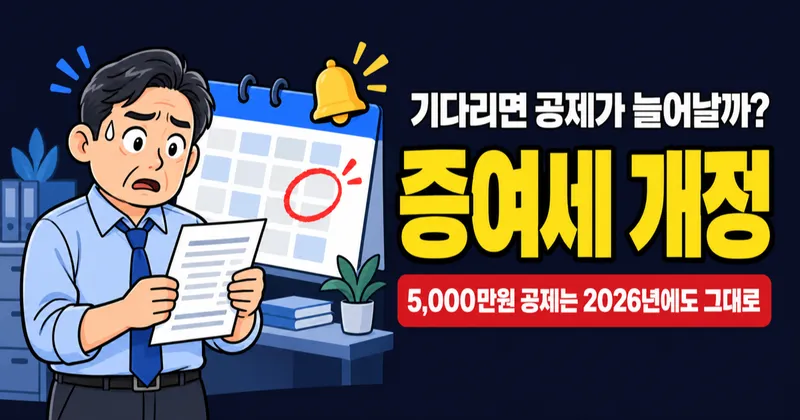 증여세 개정, 5천만원 공제는 그대로인데 6촌한테 받으면 1,000만원도 못 뺀다고요?