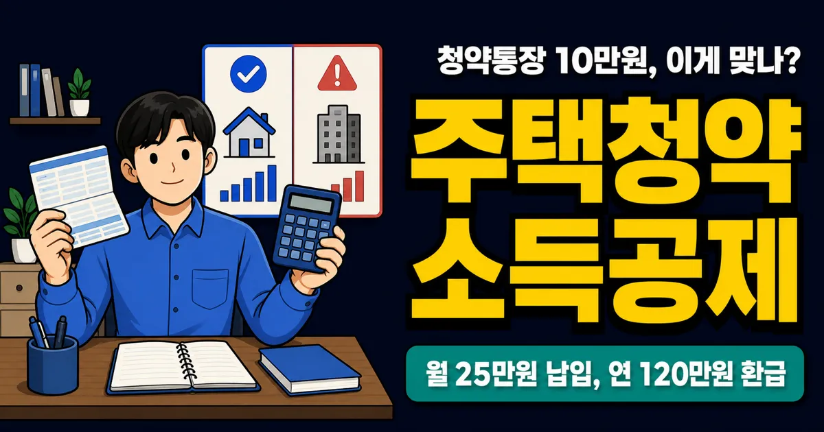 주택마련저축 소득공제, 월 25만원 넣으면 연말정산에서 120만원 돌려받는다고요?