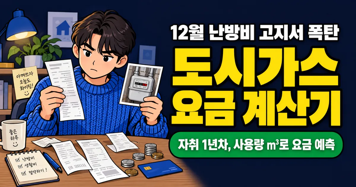 겨울철 난방비 폭탄, 우리 집 도시가스 요금 직접 계산하는 법