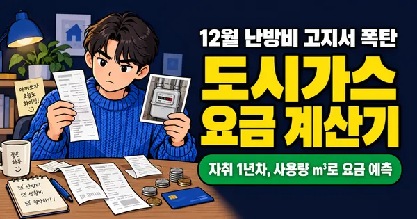 겨울철 난방비 폭탄, 우리 집 도시가스 요금 직접 계산하는 법