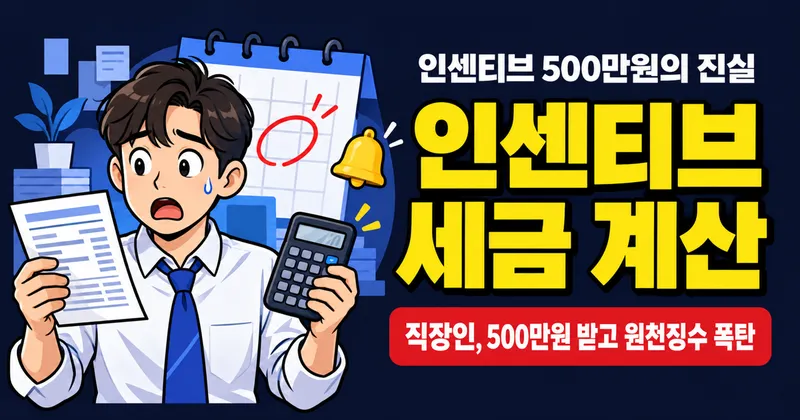 인센티브 세금 계산, 500만원 받으면 실수령액은?