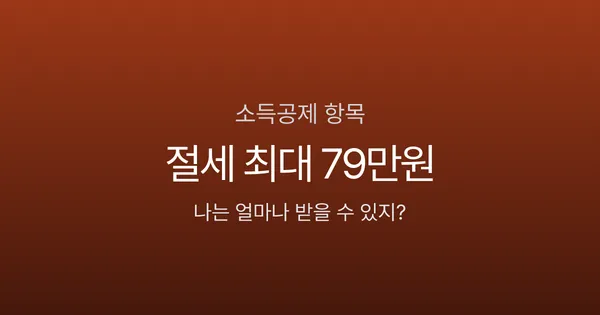 소득공제 항목, 연봉 5천만원이면 최대 얼마까지? 놓치면 수십만원 손해
