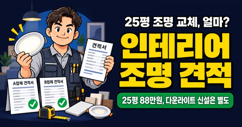인테리어 조명 비용, 25평 88만원이면 정말 충분할까?