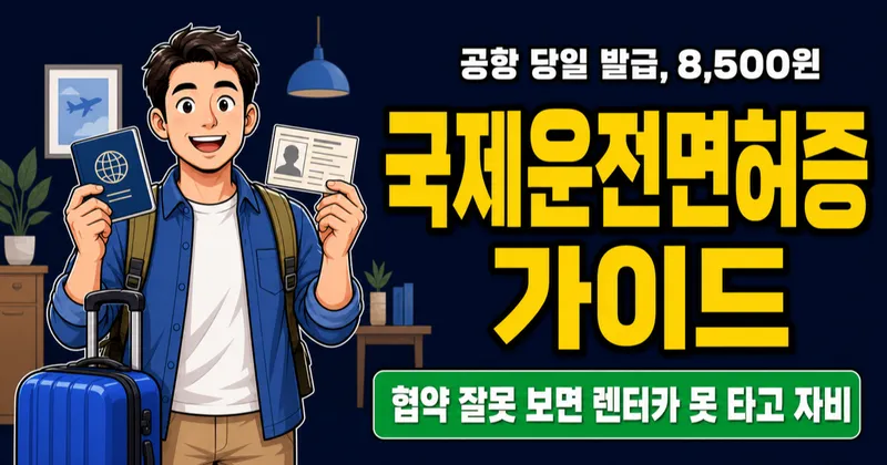 국제운전면허증 8,500원, 공항 당일 발급 가능한데 영문면허증과 뭐가 다를까?