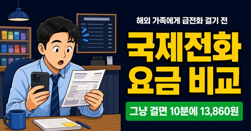 국제전화 요금, 10분 통화가 1만3860원이라고요?