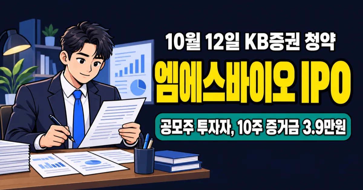 엠에스바이오 공모주, 3만9000원 증거금이면 10주 가능?