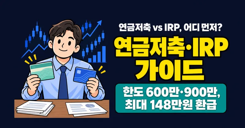연금저축 세액공제 한도 600만원 vs IRP 합산 900만원, 어디에 먼저 넣을까?