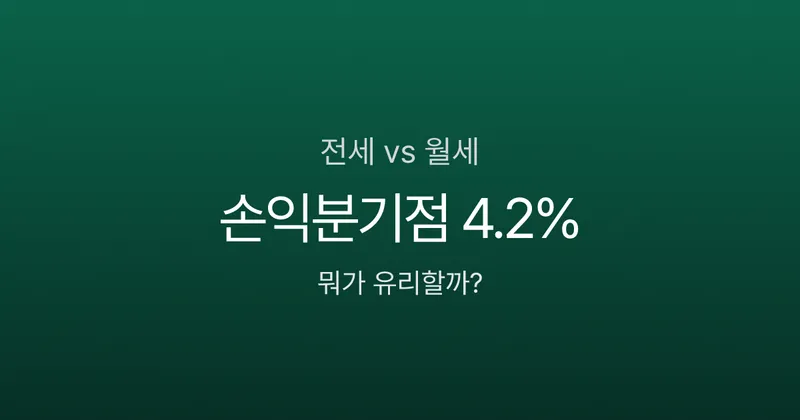 전세 vs 월세 고민, 보증금 2억이면 월세가 유리할 수도 있다?
