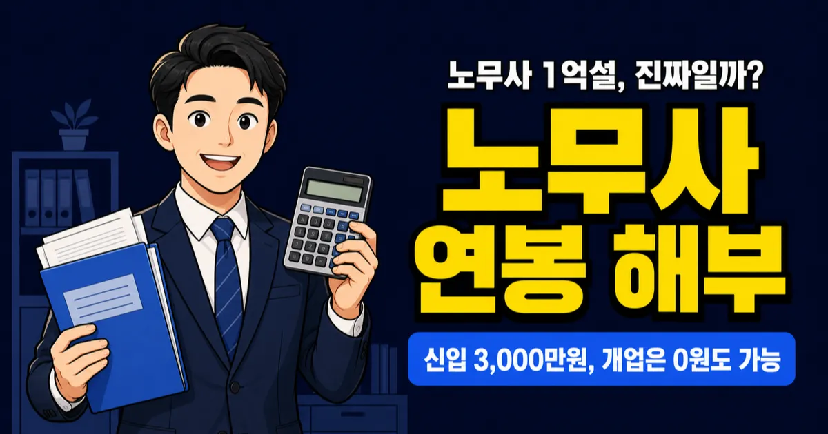 공인노무사 연봉 5,022만원? 신입 3,000만원에서 1억까지 갈리는 이유