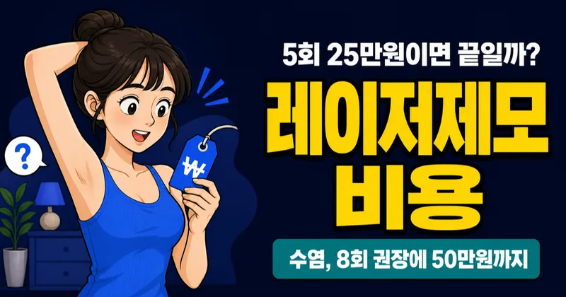 레이저제모 비용, 5회 25만원이면 평생 끝난다는 말 사실일까?