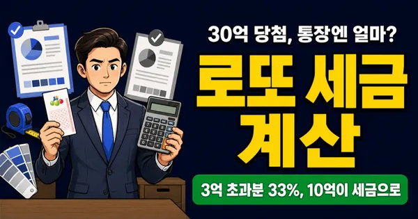 로또 1등 30억 당첨, 실수령액은 20억? 당첨금 세금의 진실