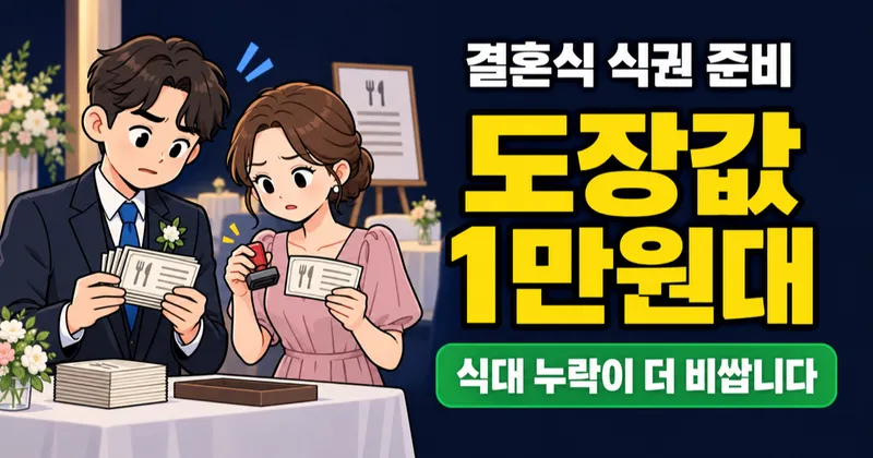 식권도장 1만원이면 충분할까? 결혼식 식권 스탬프 비용