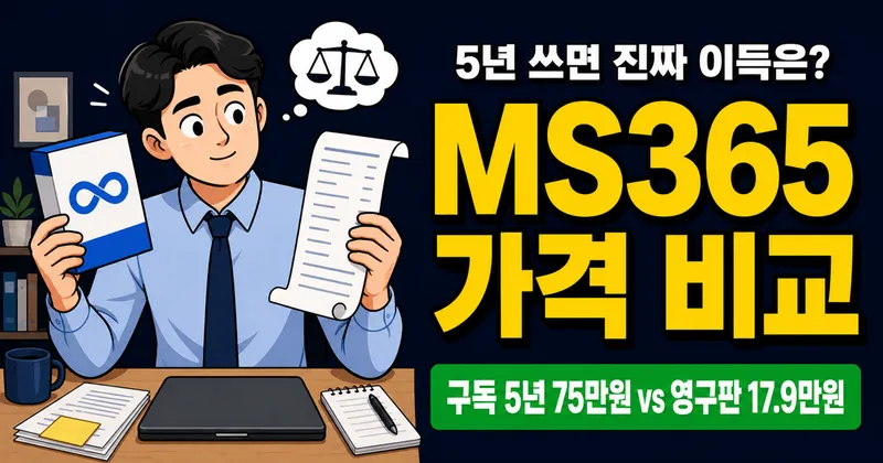 마이크로소프트 365 가격 월 12,500원 vs 영구판 17.9만원, 5년 쓰면 진짜 이득은?