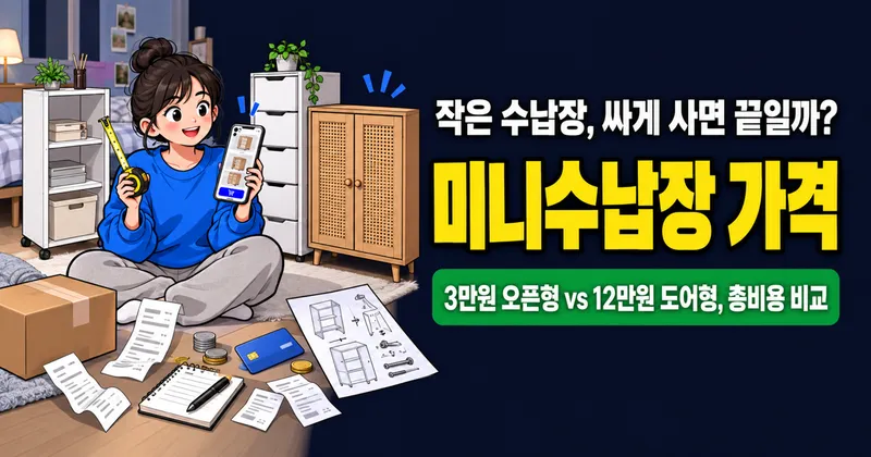 미니수납장 가격 3만 원 vs 12만 원, 작은 장 하나면 충분할까?
