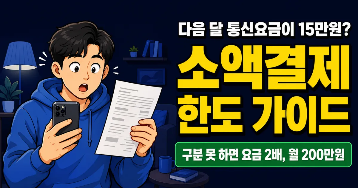 휴대폰 소액결제 한도 최대 100만원, 모르고 쓰면 수수료만 3.5%?