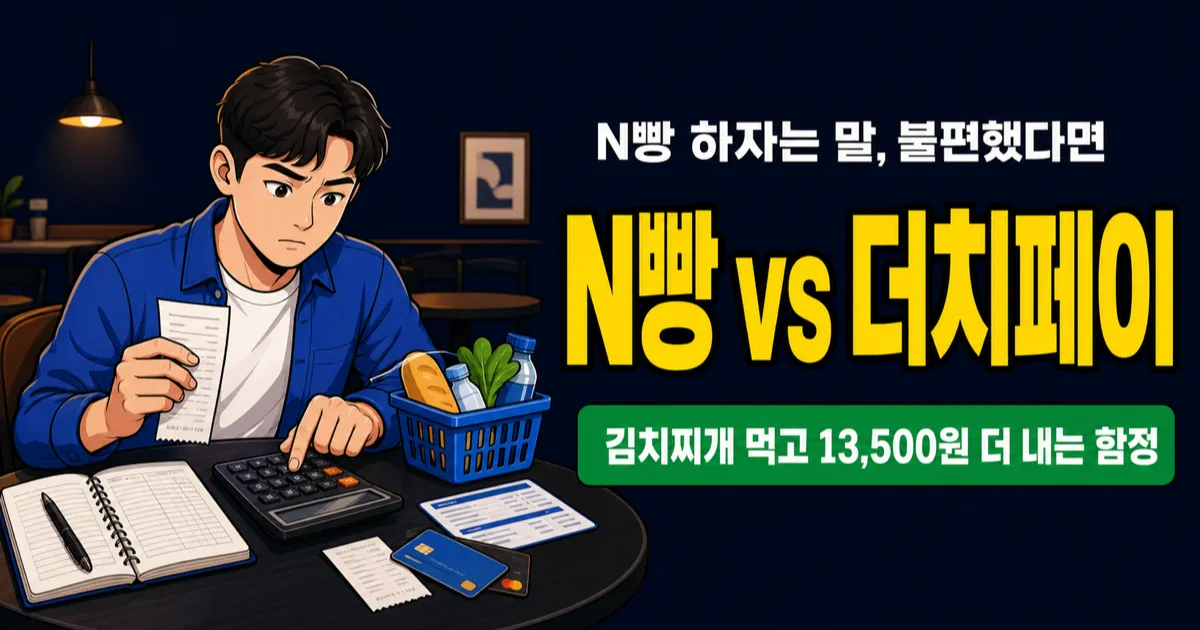 N빵이 불공평한 5가지 상황, 이럴 땐 더치페이가 맞습니다