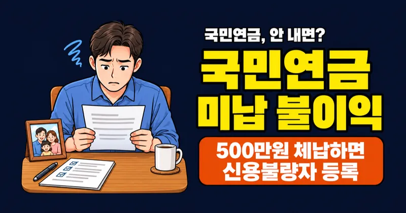 국민연금 안 내면 바로 불이익 있나요? 미납 1년 기준 실제 영향