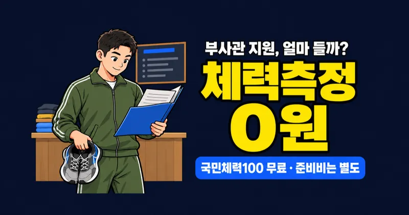 부사관 지원 비용, 체력측정 0원인데 준비비는 왜 다를까?