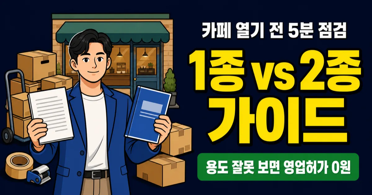 근린생활시설 1종 2종 차이, 카페 열기 전 용도변경까지 5가지 핵심