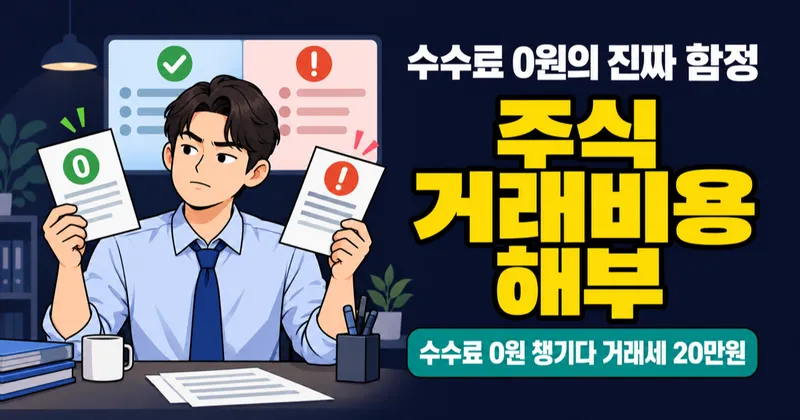 NH투자증권수수료 0원이라는데, 1억원 거래하면 얼마 빠질까?